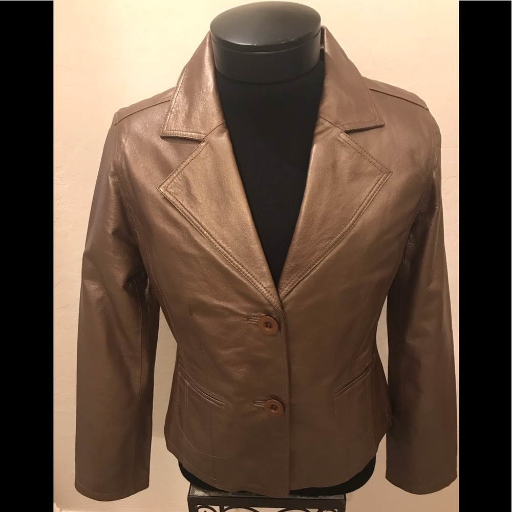 NEW LEATHER UNIFORM COPPER SzL JACKET